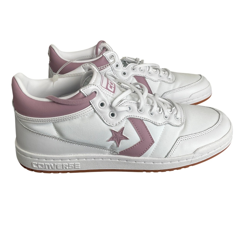 Converse CONS Fastbreak Pro Mid White Orchid Dust Leather Gum Sneakers Mens 9.5